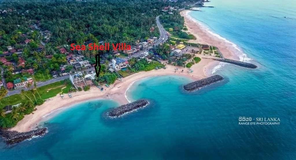 Sea Shell Villa Hikkaduwa 2 Separate Cabanas Ocean Front Villa Buitenkant foto